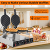 Commercial Electric Bubble Egg Cake Maker Oven Waffle Pan Kitchen Baker Machine