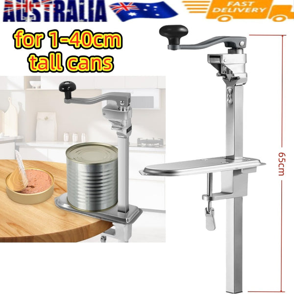 Commercial Can Opener Heavy Duty Manual Table Can Opener with Plated Steel Base