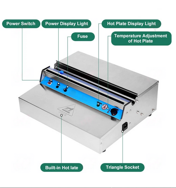 Food Grade Cling Film Wrapping Machine 25-45cm Electric Heating Cutter Sealer AU