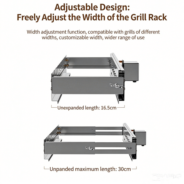 Outdoor Folding BBQ Grill Stove Charcoal Picnic Camping & Automatic Rotary Grill