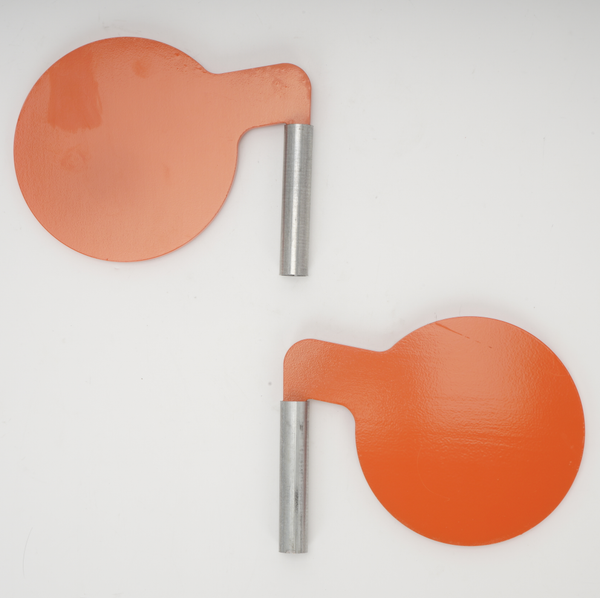 6" 7.7mm AR500 Steel Shooting Range Targets Target Tree Metal Paddles With Tubes