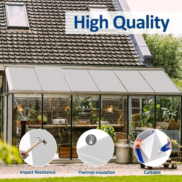 Polycarbonate Greenhouse Panels Water & Impact Resistance Roofing For Garden