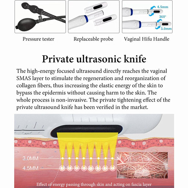 Professional Ultrasound Vaginal Tightening Machine Intensive Rejuvenation Skin