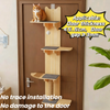 Door Hanging Cat Shelf 4-Levels Cat Tree Door Mounted Cat Climber for Indoor Cat