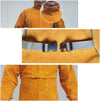 Cowhide Leather Welding Apron Long Heavy Duty Welding Clothes Suit with Sleeves