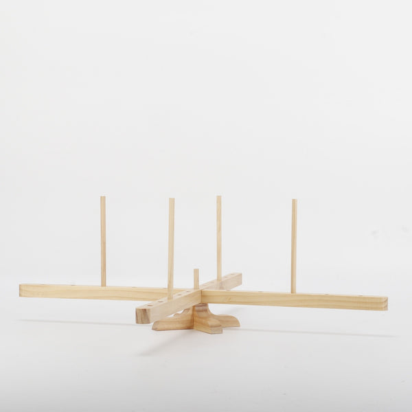 Wood Yarn Holder Compact Rotating Yarn Winder for Efficient Hand Knitting