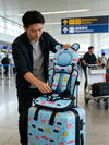 2pcs Travel Seat for Kids Toddlers Ride-On Suitcase Flight Child Carrier