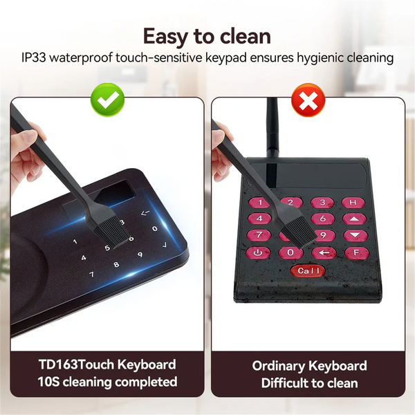 Restaurant Pager Wireless Calling System Vibrator Paging Device Bell Cafe Beeper
