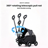 Pet Stroller With Sun Cover Portable Travel Carrier For Small Medium Pet Dog Cat