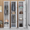 3-Tier Floor Stand Metal Storage Cabinet with Adjustable Shelf & Lock 138cm High
