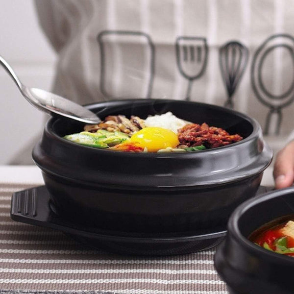 Korean Cooking Ceramic Stone Bowl Sizzling Hot Pot for Korean Food Bibimbap AU