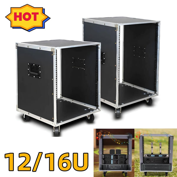 12U/16U  Audio Equipment Rack Rolling Network Rack AV Rack Stand with Wheels AU