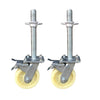 2X Scaffold Scaffolding Adjustable Caster Wheels 6" Heavy Duty Industrial Wheels