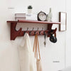 5 Hooks Wall Mounted Coat Rack Wooden Vintage Entryway Hat Clothes Organizer