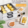 Cantonese Rice Noodle Rolls Machine,Double-layer Steamer Vermicelli Roll Steamer