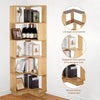 5 Tier Corner Bookshelf Storage Large Wooden Open Storage Display Stand 1.75m AU