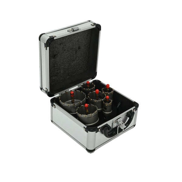 6 PCS 22-65mm Carbide Tip TCT Drill Bit Hole Saw Set for Metal Stainless Steel
