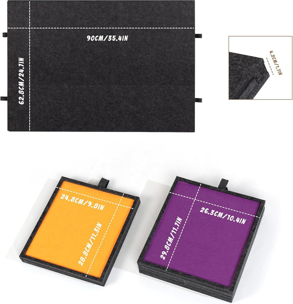 1500Pcs  Portable Felt Puzzle Table Board with 6 Colorful Drawers Adjustable AU