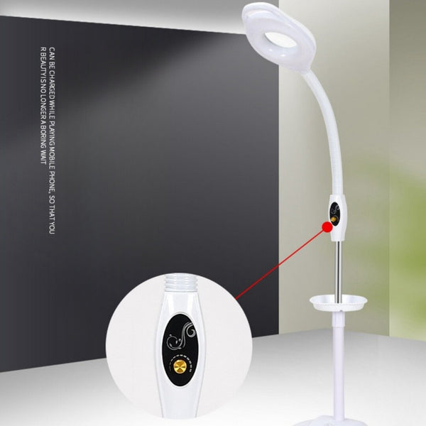 16x Gooseneck Magnifying Floor Lamp Glass Led Adjustable Floor Lamp Rolling Base