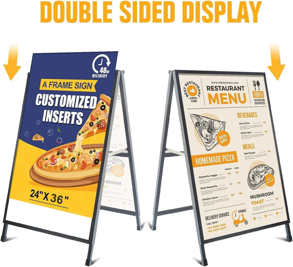 A-Frame Sign With Handle Double Sided Poster Board For Business shop Advertising