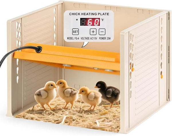 25W Chick Brooder Heating Plate Chicken Coop Heater Warmer 10-65℃ 3-Sided AU