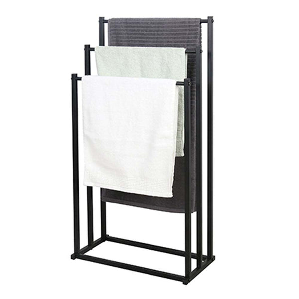 Metal Towel Rack Bathroom Freestanding Drying Shelf Storage Shower Caddy Rack