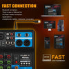 5 Channel Mini Bluetooth Audio Mixer USB DJ Live Console Sound Card Studio Mixer