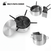 Pasta Cooker Noodle Cooking Machine w/ Stainless Steel Inserts Filter Baskets