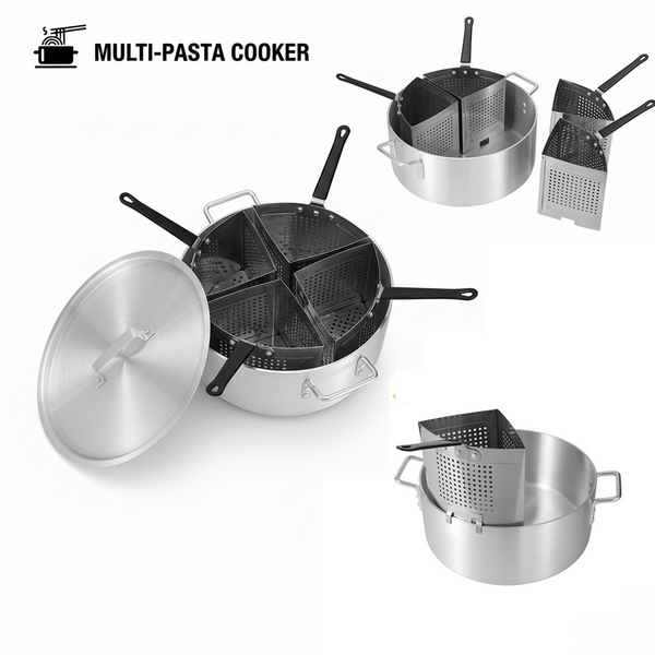 Pasta Cooker Noodle Cooking Machine w/ Stainless Steel Inserts Filter Baskets