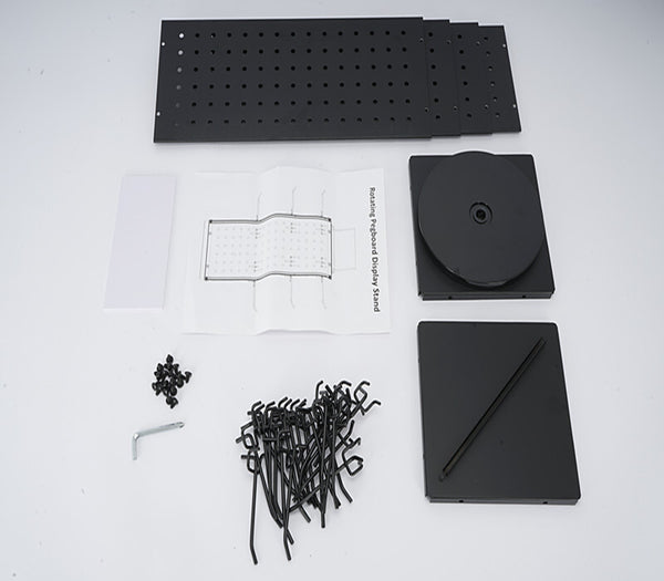 Metal Pegboard Display Rack Spinning Jewelry Earring Display Stand W/ 24x Hooks