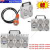 Waterproof Industrial Power Board Adapter 32 Amp 250v 15A Outlets 2/4/6 Sockets