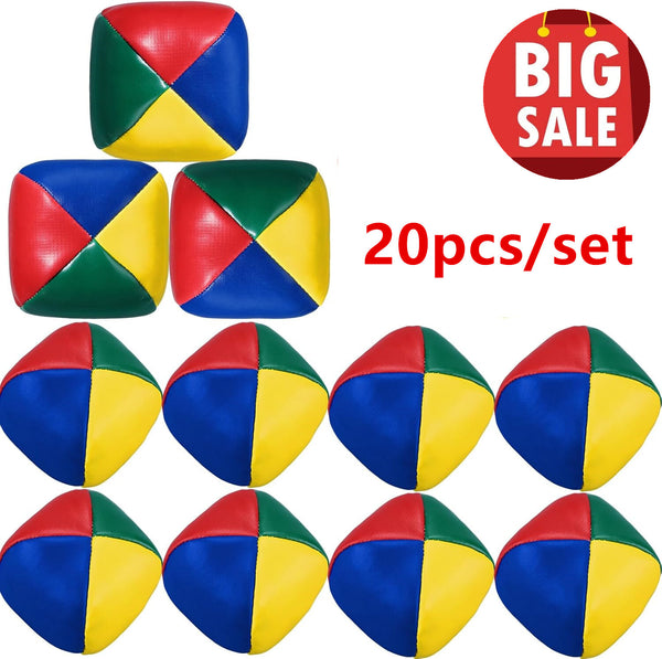 20X Juggling Balls Kids Toy Set Ball Bag for Magic Circus Juggling Balls