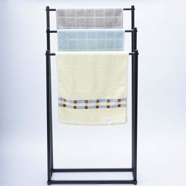 Metal Towel Rack Bathroom Freestanding Drying Shelf Storage Shower Caddy Rack