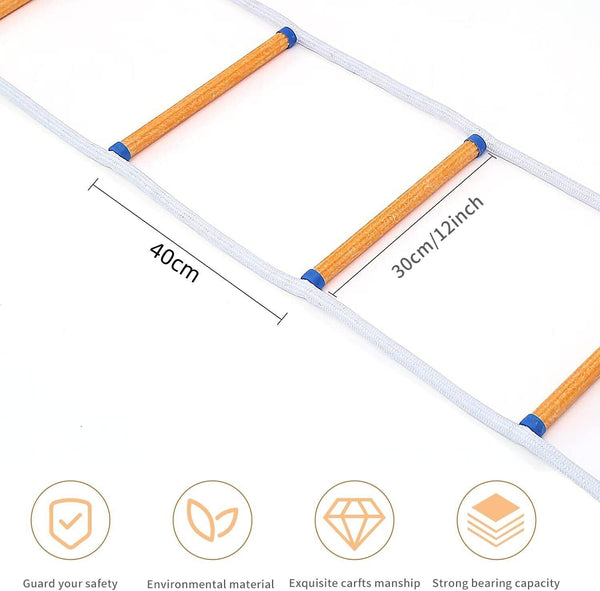 5/10M Fire Escape Ladder for Home Security Emergency Escape W/ 2 Hooks AU Stock