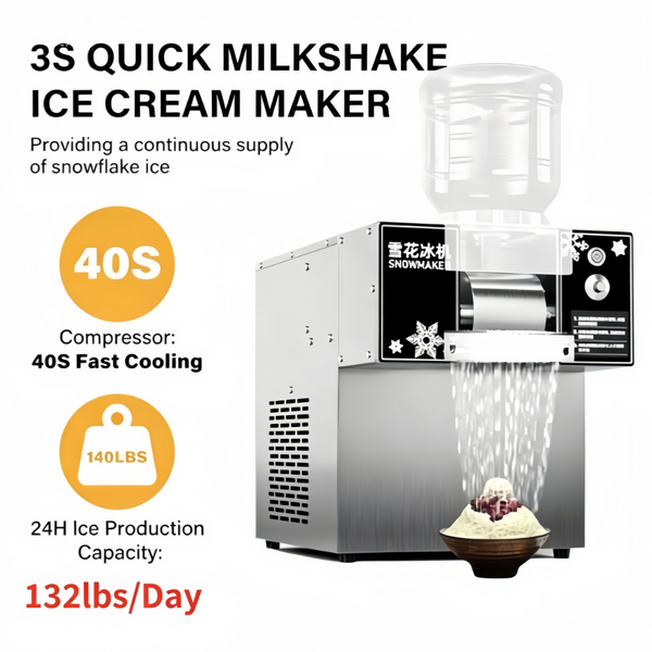Snowflake Ice Maker Snow Shaver Device Commercial Ice Cream Shaving Machines