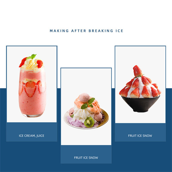 350W Ice Shaver Machine 90kgs/h Snow Cone Machine Commercial Shaved Ice Machine