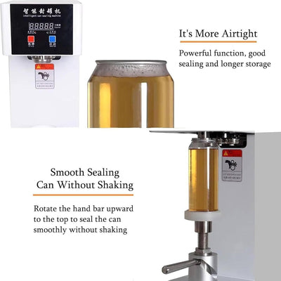 180W Electric Cans Sealer Beverage Seal Machine Milk Tea Drink Bottle Sealer AU