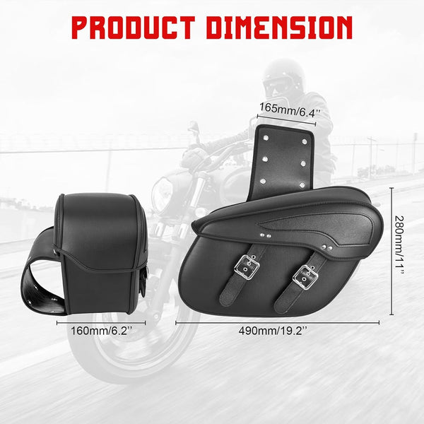 2pcs Motorcycle Saddlebags For Harley Davidson Kawasaki Suzuki Ducati Cruiser