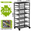 50 Can Spray Paint Storage Rack Aerosol Storage Cart Rolling Spray Bottle Holder