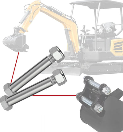 2X 25mm Mini Excavator Pins Replaceable Mini Digger Bucket Link Pin Attachments