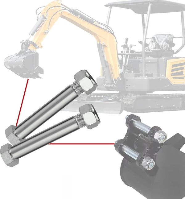 2X 25mm Mini Excavator Pins Replaceable Mini Digger Bucket Link Pin Attachments