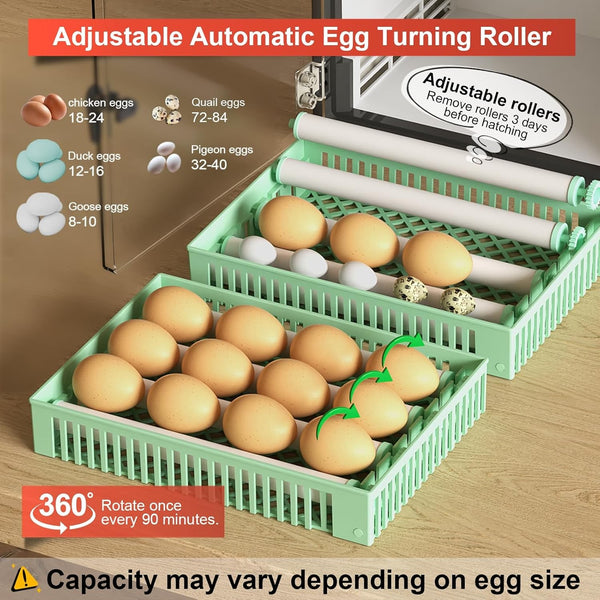 Automatic Egg Incubator Led Digital Fully Eggs Poultry Hatcher Chicken Duck