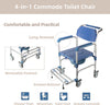 Shower Chair With Wheels Disabled Bedside Commode Wheelchair Toilet Chair 200KG