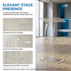 Transparent Acrylic Podium Stand Free Standing Church Pulpit for Speech Wedding
