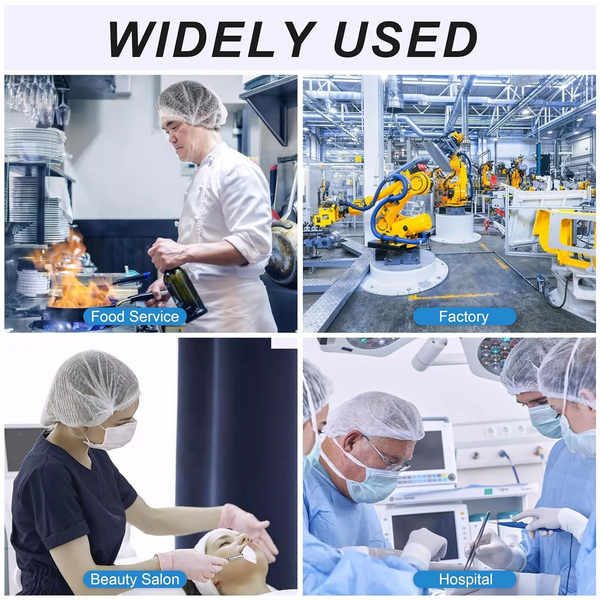 1000 Pcs Disposable Hair Net Cap Stretch Control Cover Piece Shower Travel Sleep