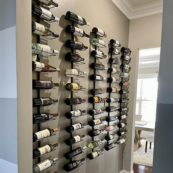 Wall Mounted Wine Rack Liquor Holder Organizer Industrial Storage Display Shelf