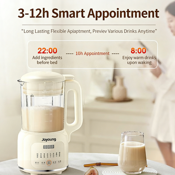Joyoung Soy Milk Machine 1.2L Juicer Auto Heating Filter-free Soybean Milk Maker