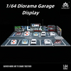 1:64 Diorama Open Air Car Parking Lot Model LED Lighting Car Garage Scene Model