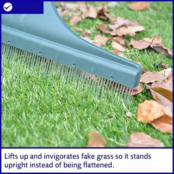 Turf Carpet Rake Broom Hand Rake Carpet Rake for Pet Hair with Adjustable Handle