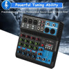 5 Channel Mini Bluetooth Audio Mixer USB DJ Live Console Sound Card Studio Mixer